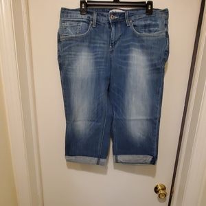 Cuffed capri jeans